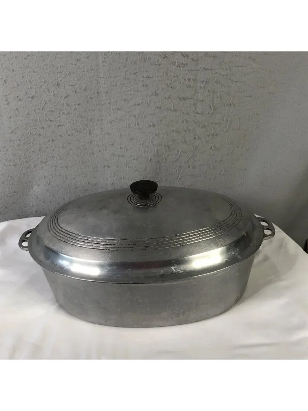 Vintage Wagner Ware Sidney O Oval Roaster 267 Aluminum Roasting Tray Lid Rack